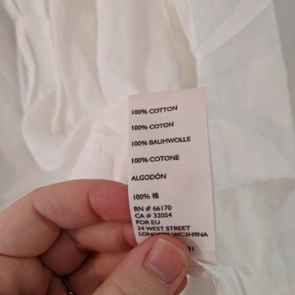 Free People White Buttondown Blouse Top - Picture 8 of 9